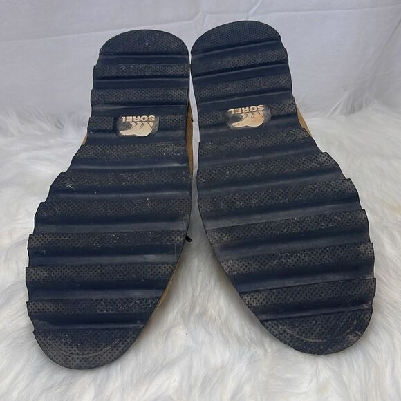 Sorel Tan Nubuck Lug Sole Hiking Boots Sz 9 - Picture 6 of 6